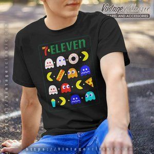 7 Eleven Pac Man Arcade Tee, Classic Retro Arcade Gamer Gift, Unisex Design